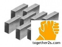 7410-0030 4 Rectangular Lead Bricks-together2s.com